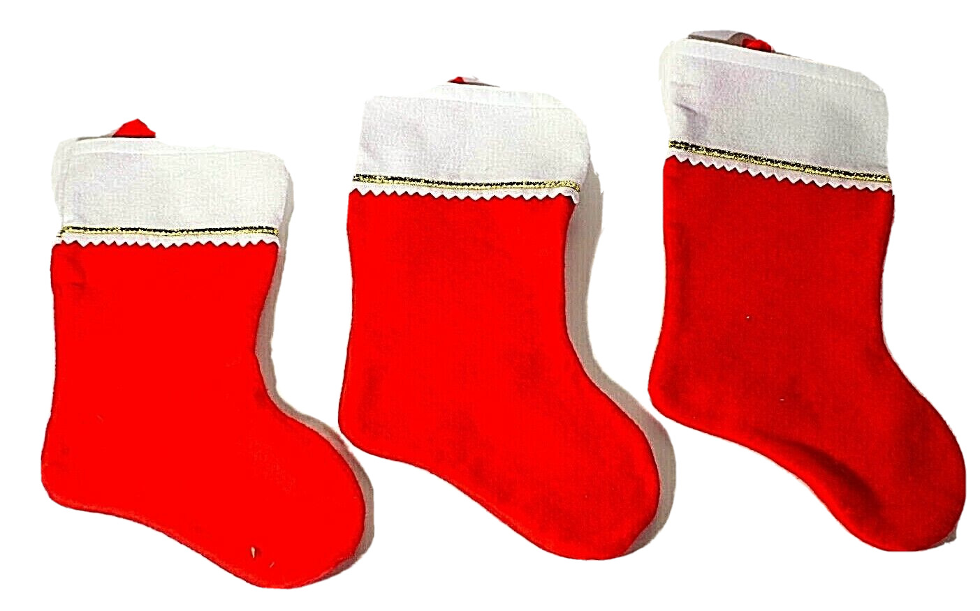3 Basic Red Christmas Stocking -14\