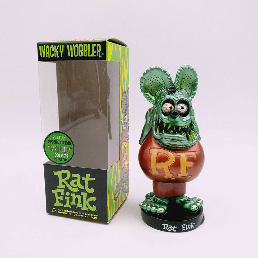 Green Rat Fink Rare Wacky Wobbler Loose Toy Bobblehead Big Daddy Action Figure