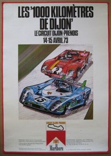 Poster 1973 1000 Km Dijon Matra Simca
