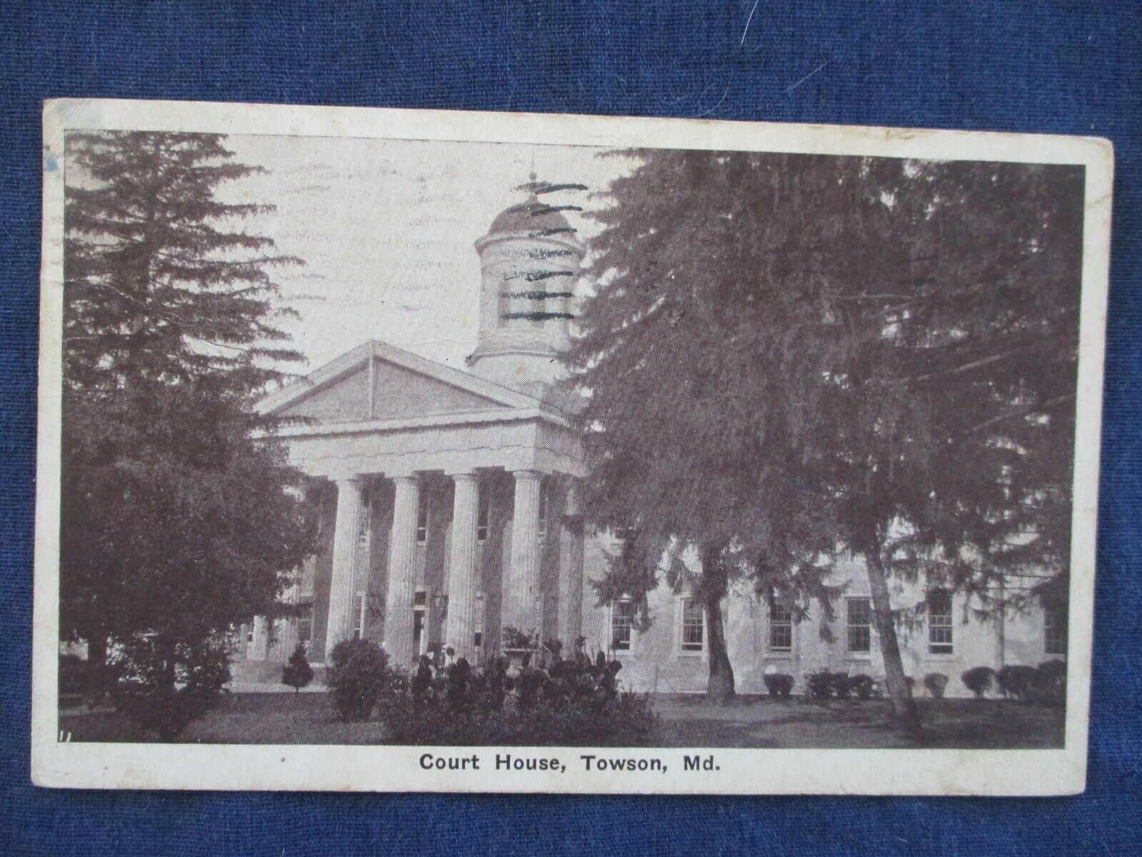 ca1930 Towson Maryland Court House Postcard