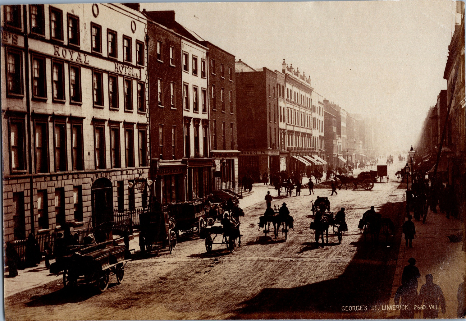 Ireland, Limerick, St-George's Street, Vintage Print, circa 1880 Vintage Vintage Print