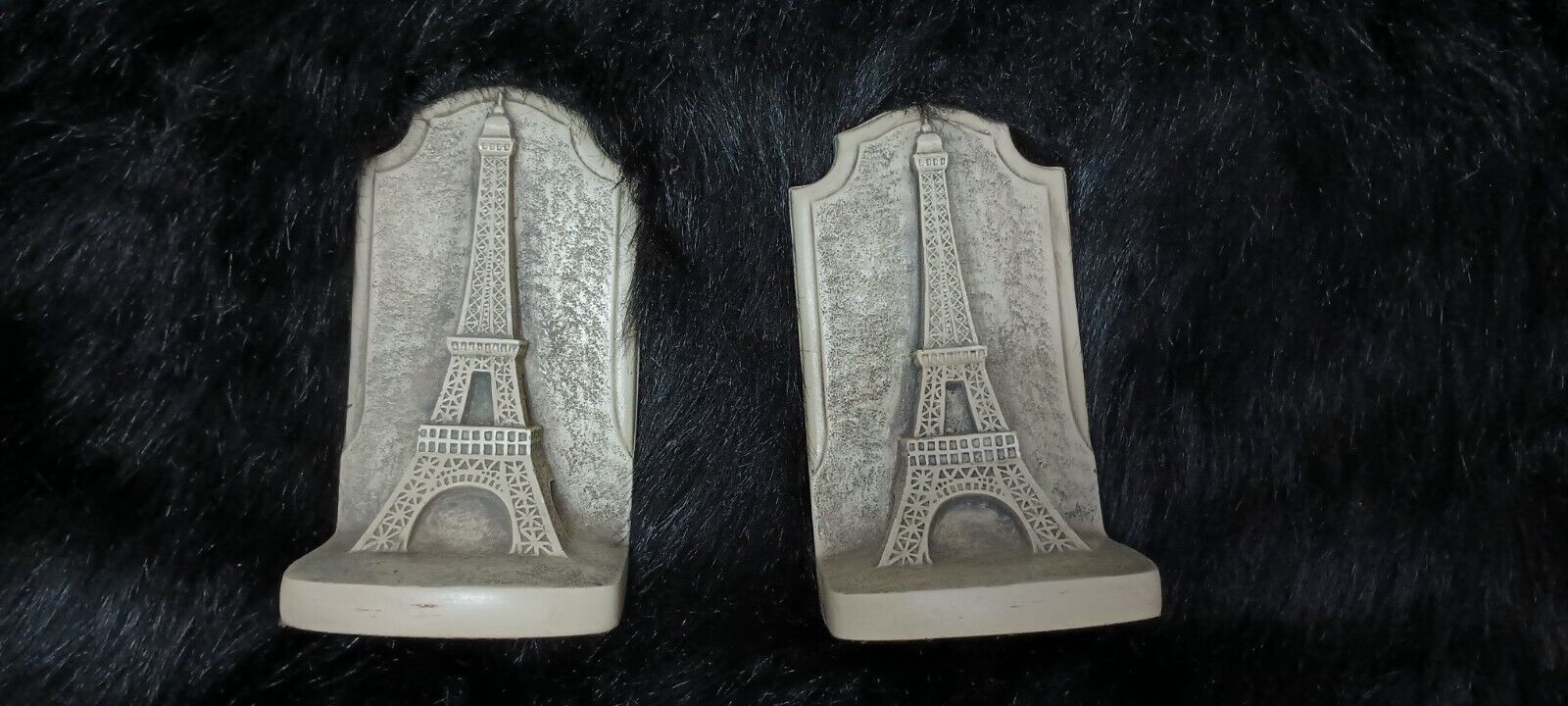 Historical Wonders TMS Set of 2 Bookends 2002 Eiffel Tower Paris France