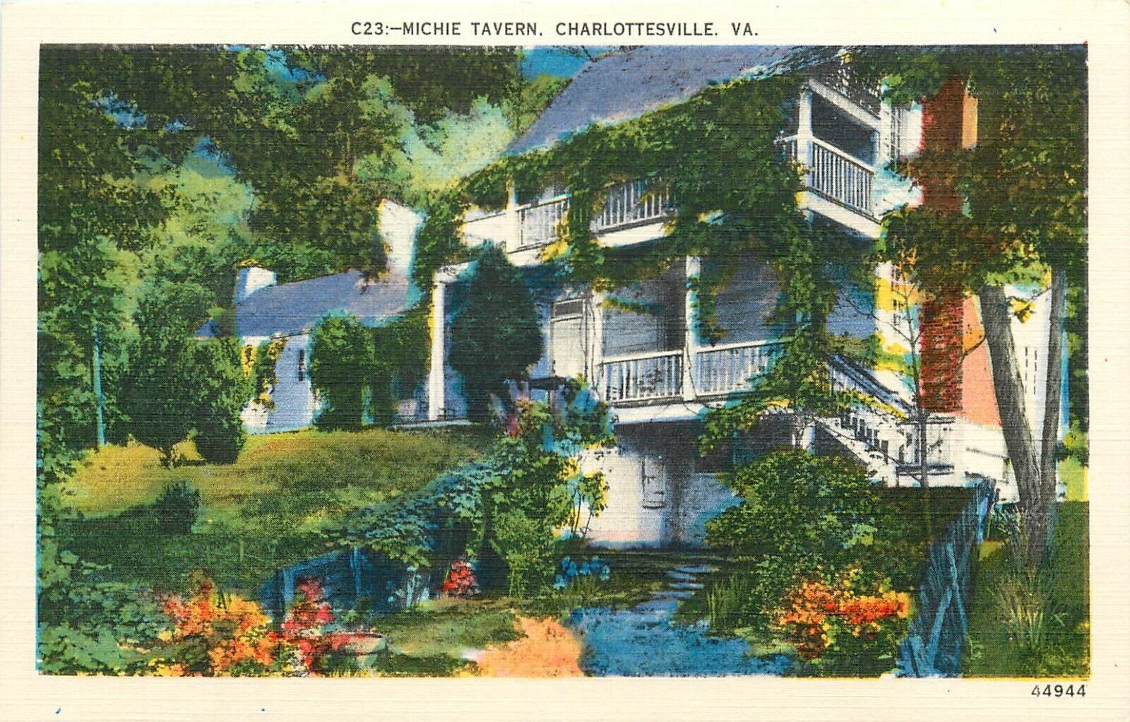 Michie Tavern Charlottesville Virginia VA Postcard