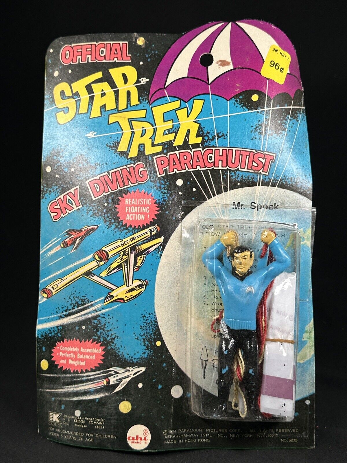 1974 AHI Brand Azrak-Hamway STAR TREK Mr. Spock Sky Diving Parachutist