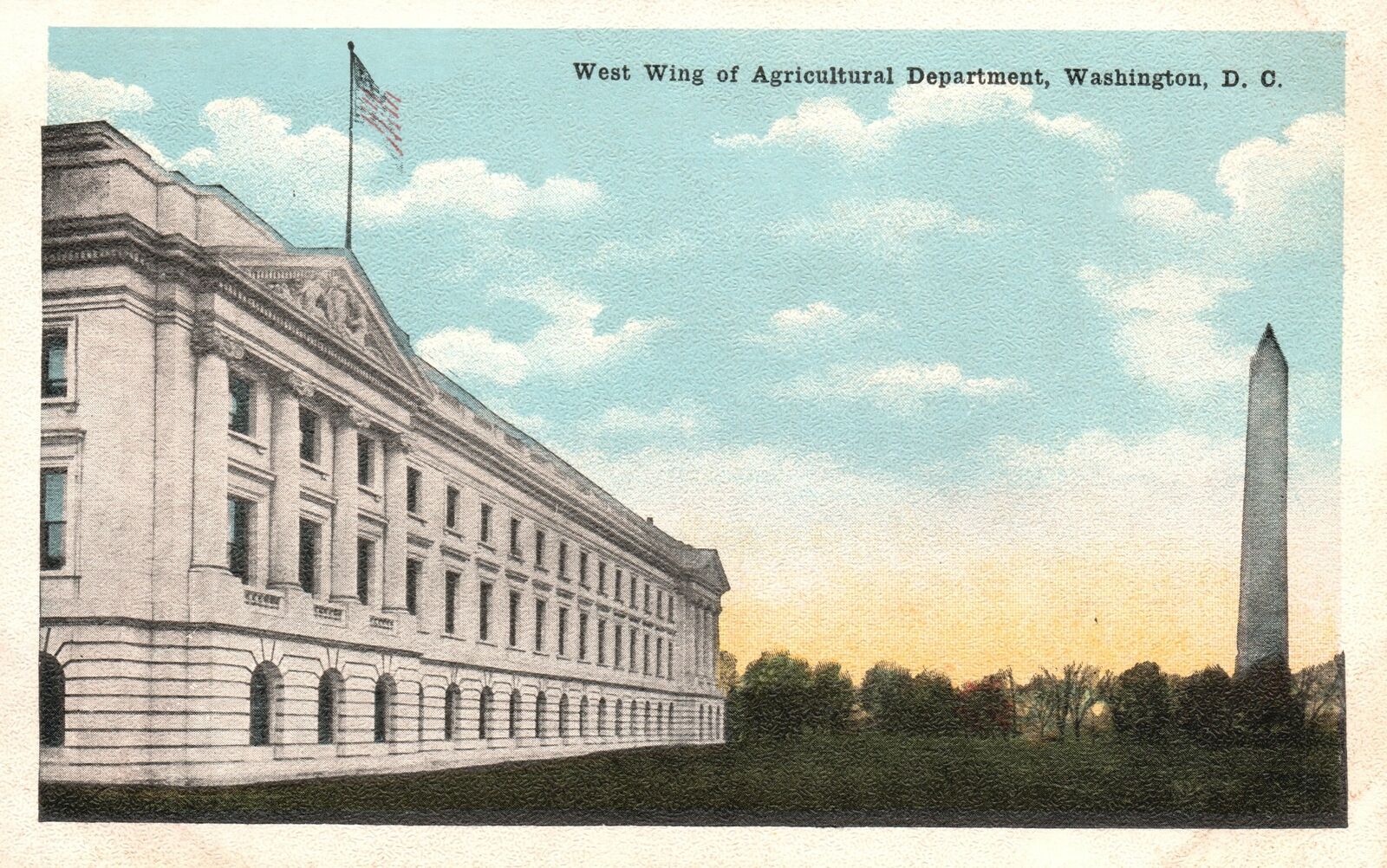Vintage Postcard West Wing Of Agricultural Department Building Washington D.C.