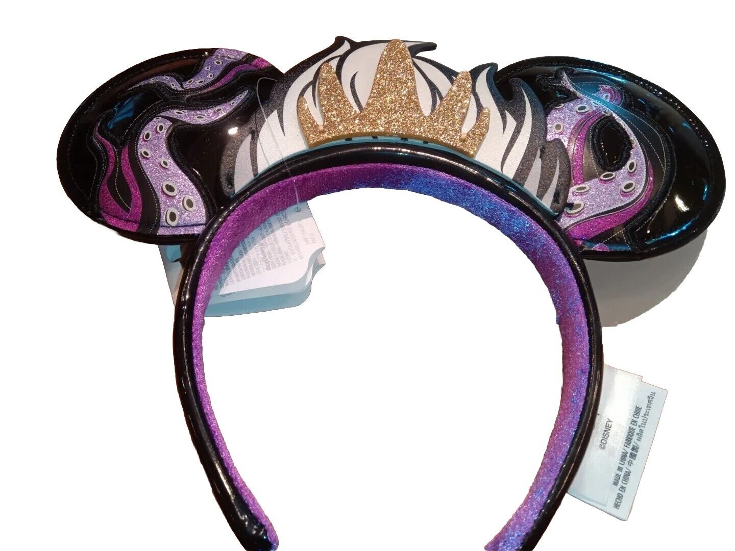 Disney Little Mermaid Ursula Tentacle Ears Authentic Disney Parks  NWT