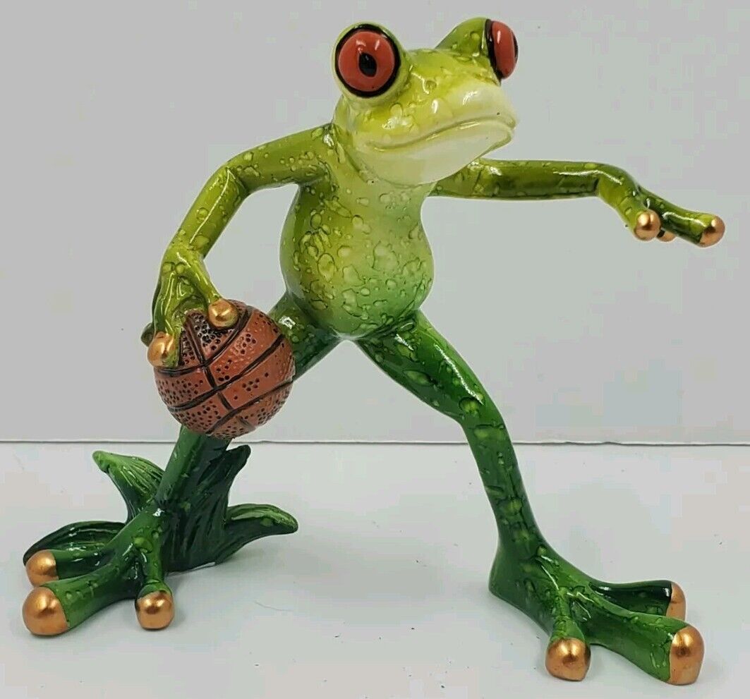 Basketball Frog Figurine Tree Frog Resin Frog