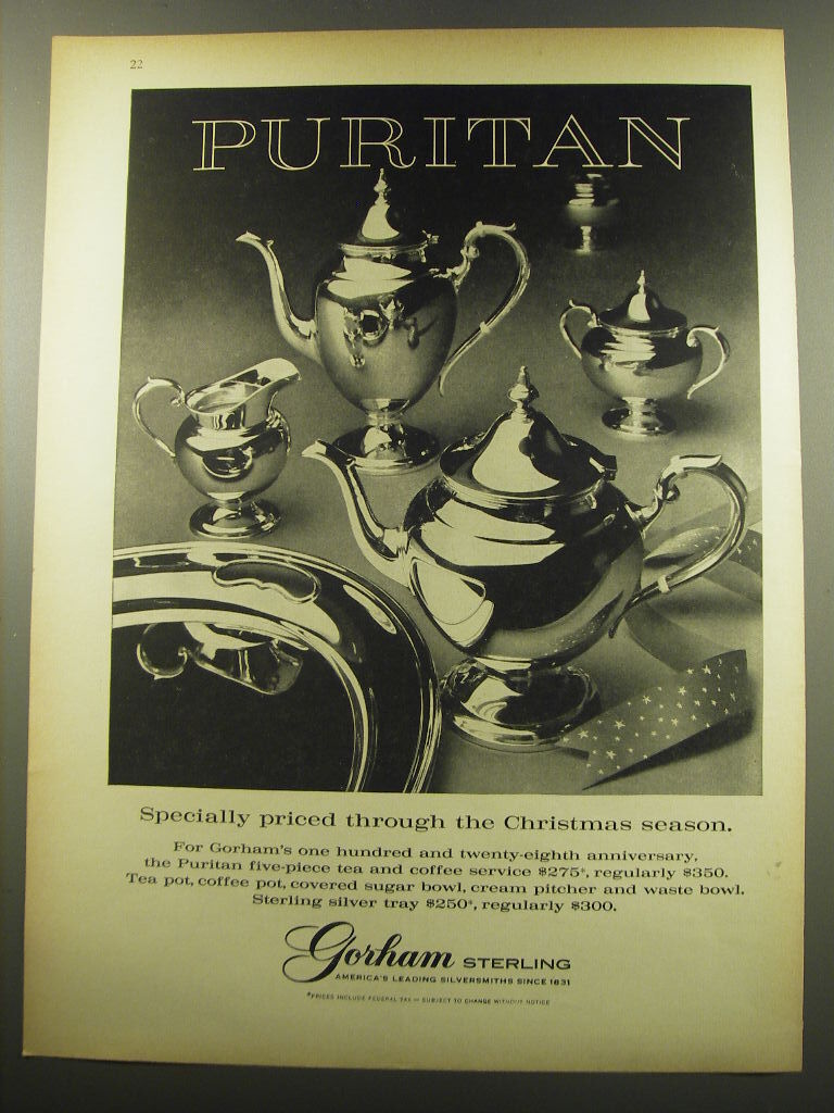 1959 Gorham Puritan Tea and Coffee Service Advertisement