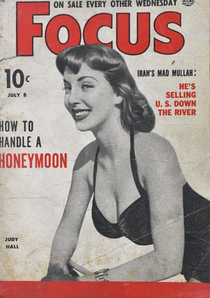 Focus Cheesecake Magazine July 1953 Judy Hall  J-1 