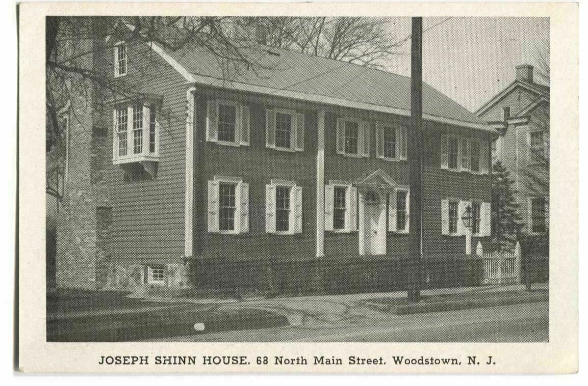Postcard Joseph Shinn House Woodstown NJ 