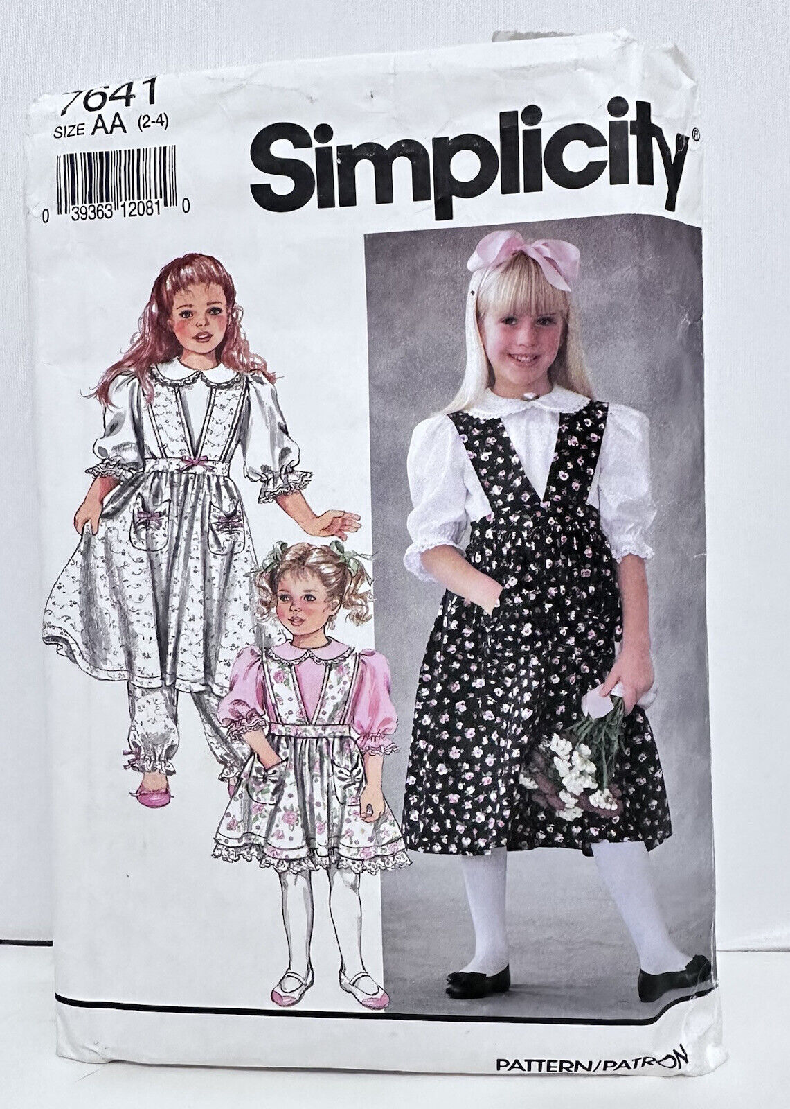Cut Simplicity 7641 Size 2-4 Child\'s Jumper Blouse Pantaloons Vintage 1991