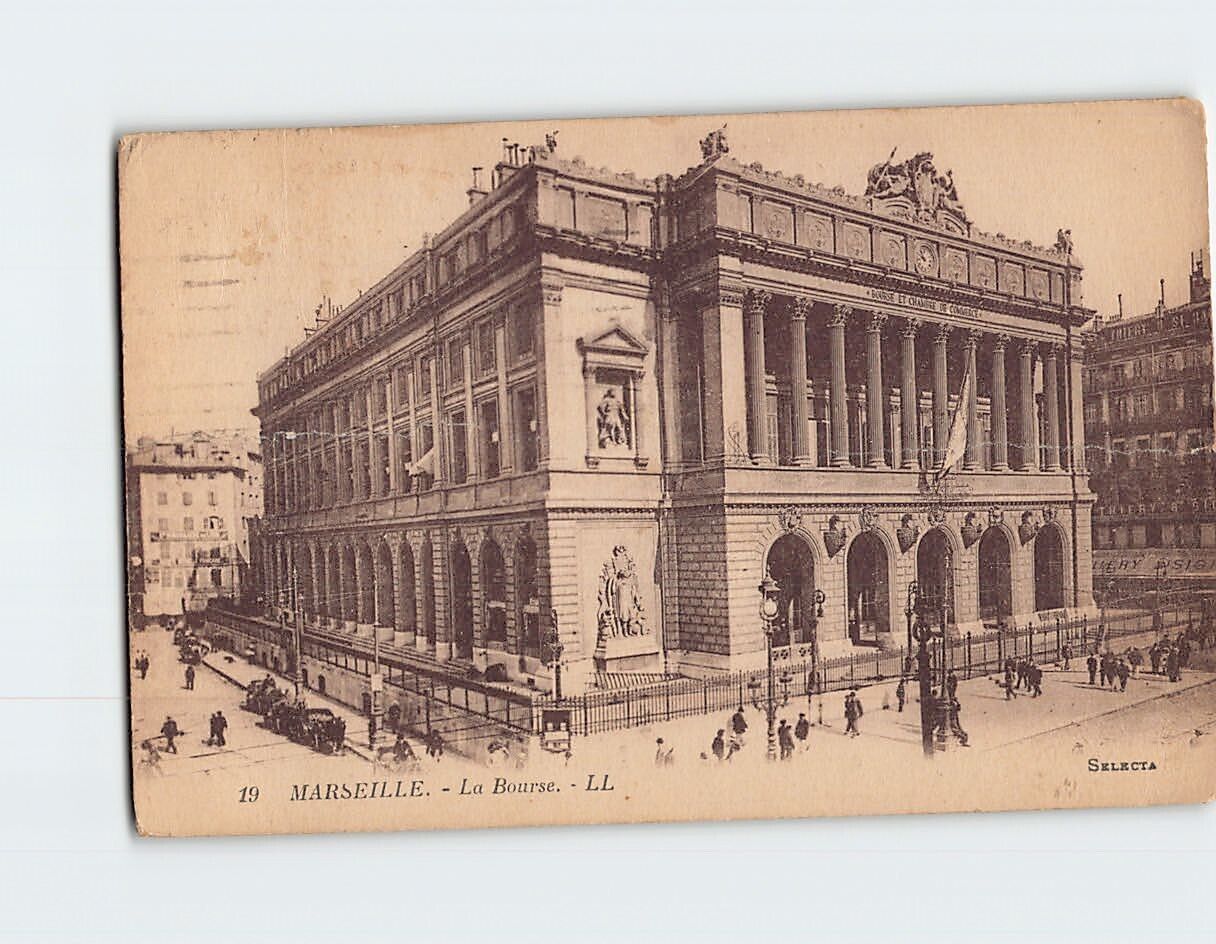 Postcard La Bourse Marseille France