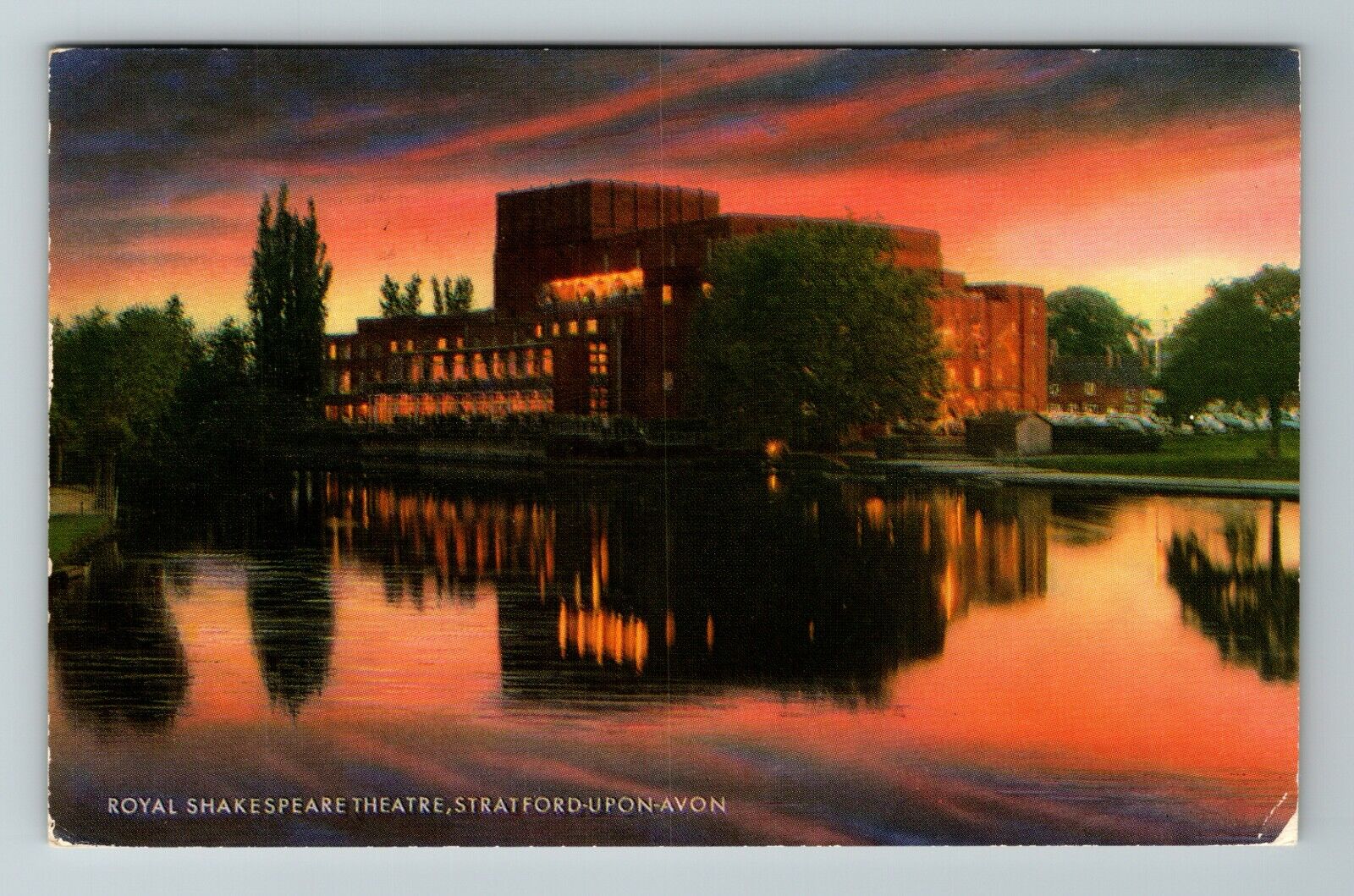 Stratford on Avon UK-UK, Royal Shakespeare Theater, Vintage Postcard