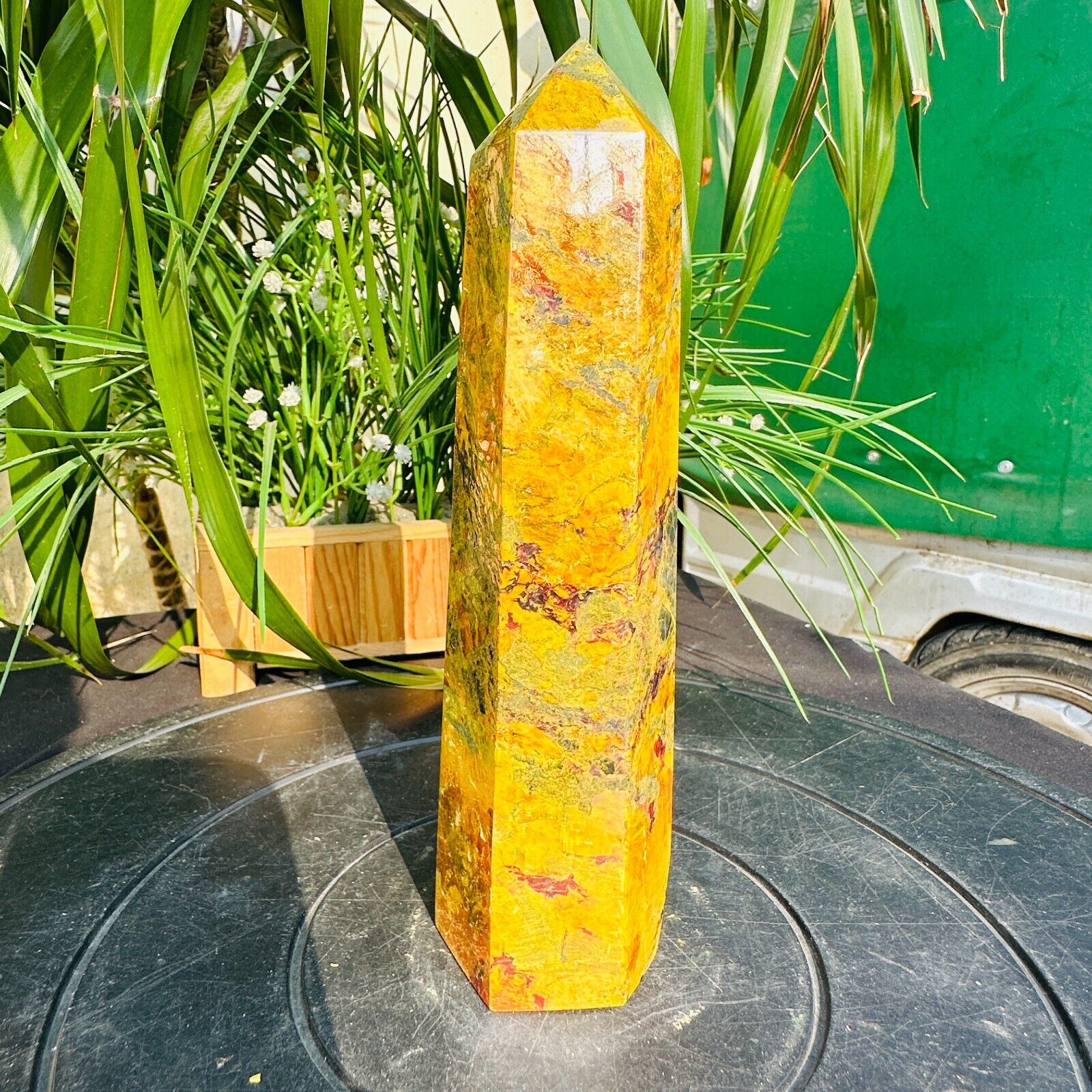 2.64LB Natural Realgar Ore Stone Crystal Point Obelisk Healing Minera 1200g
