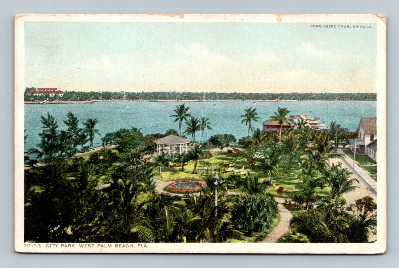 City Park, West Palm Beach FL Vintage Postcard