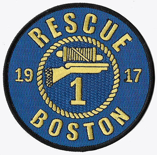 Boston Rescue 1 Est 1917 Circular  Uniform NEW Fire Patch .