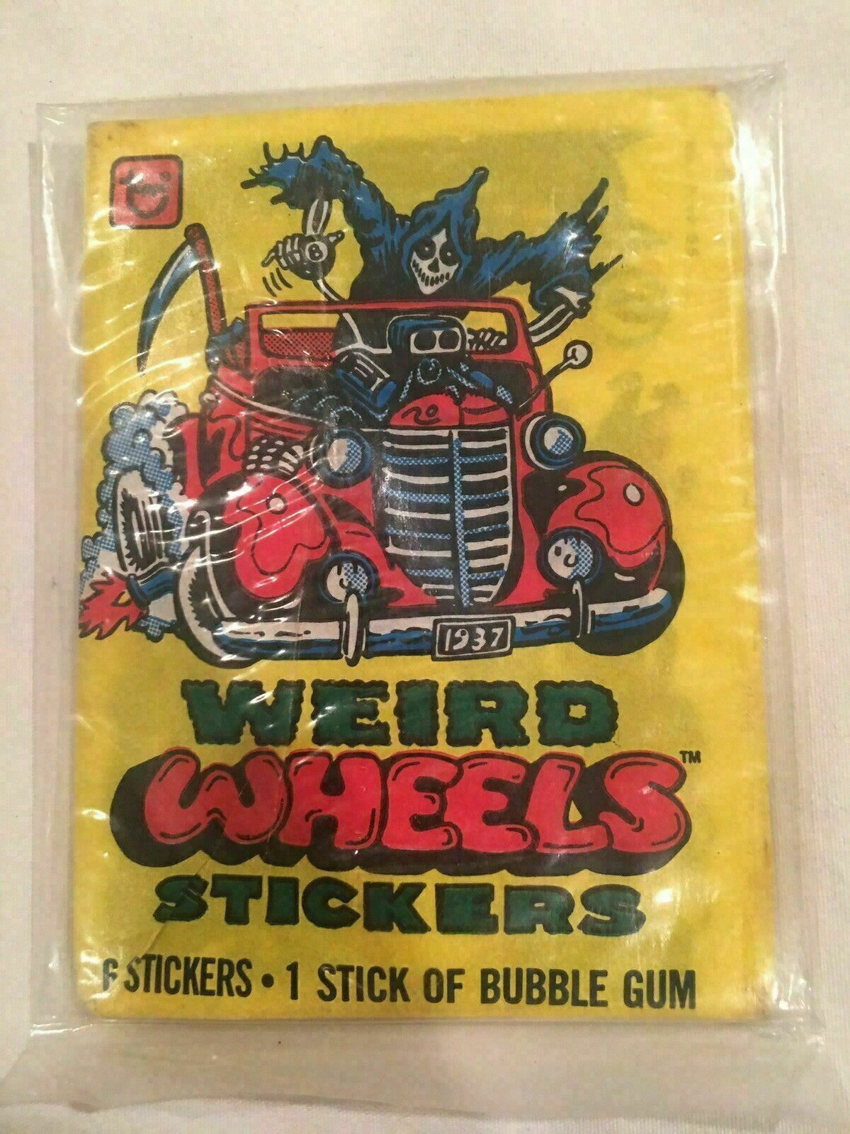 1980 Topps Weird Wheels Stickers Unopened Wax Pack