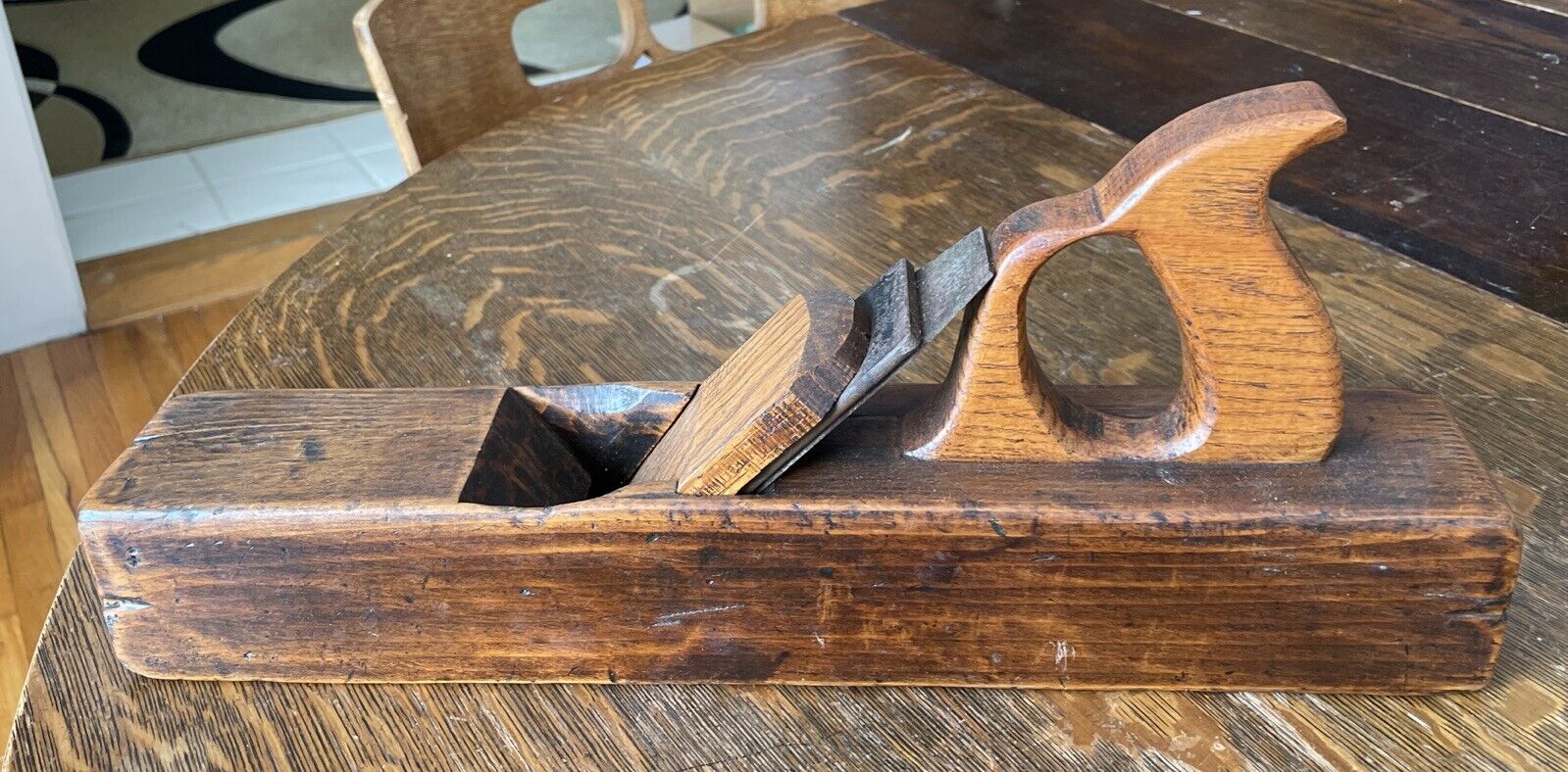 Antique wooden jointer plane made by Stanley. 16” Long, 2 1/2” Wide, 7” High