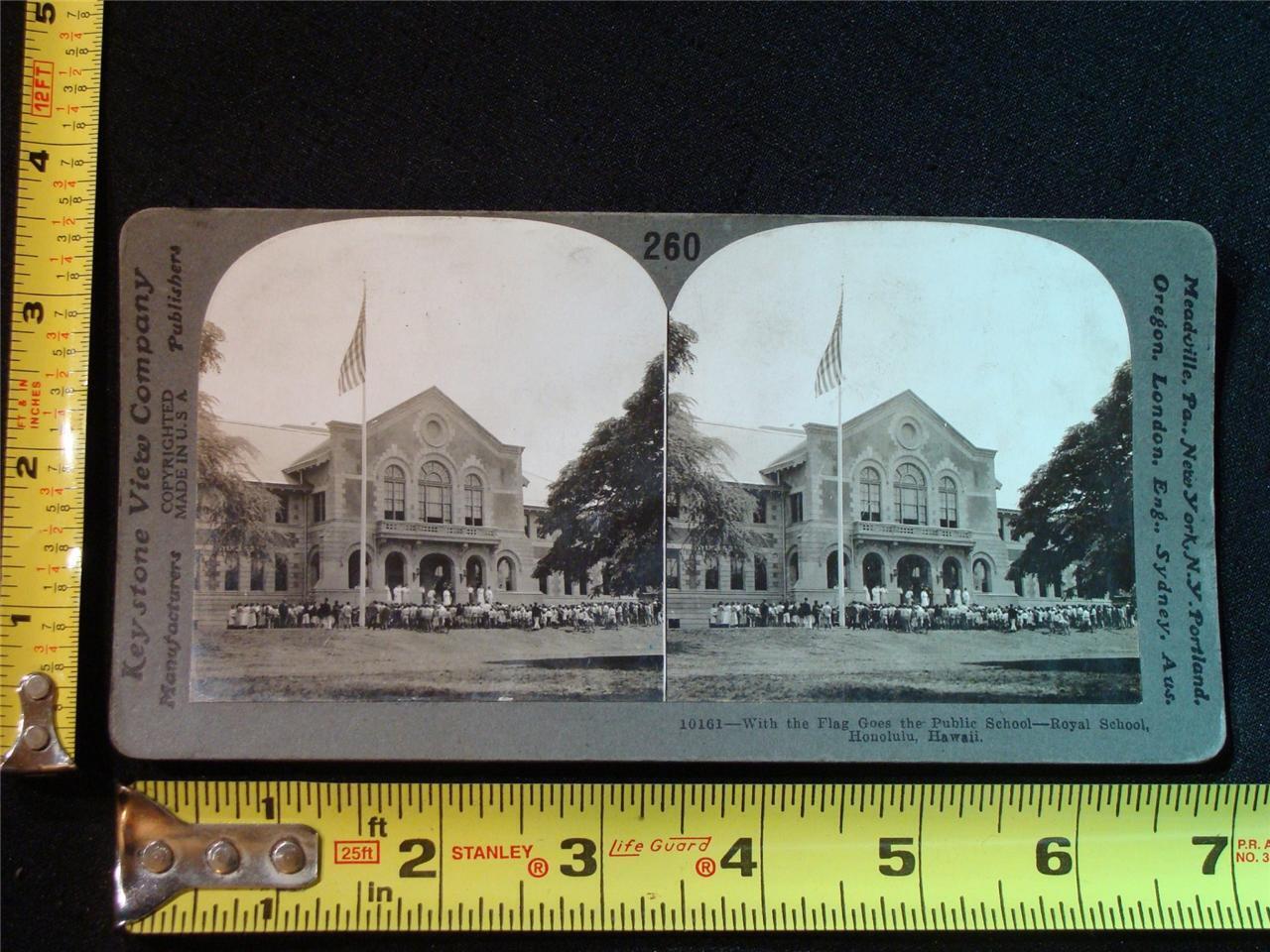 b076, Keystone Stereoview - Public School-Royal School, Honolulu, Hawaii, 1910\'s