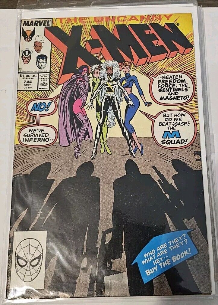 Uncanny X-Men #244 (Marvel, 1989) 1st appearance of Jubilee Vintage Copper Age