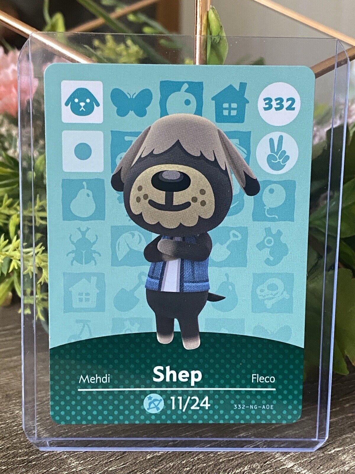 SHEP #332 AUTHENTIC Animal Crossing Amiibo Card Series 4 Nintendo UNSCANNED