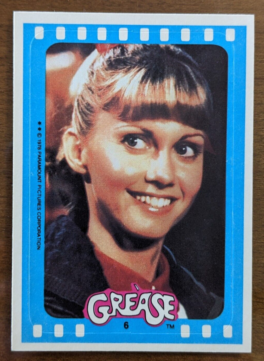 1978 Topps Grease Series 1 Sticker #6 Sandy Olivia Newton-John QTY