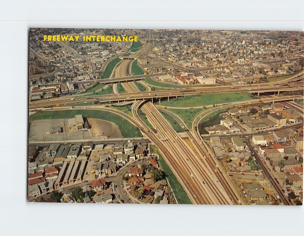 Postcard Freeway Interchange Los Angeles California USA