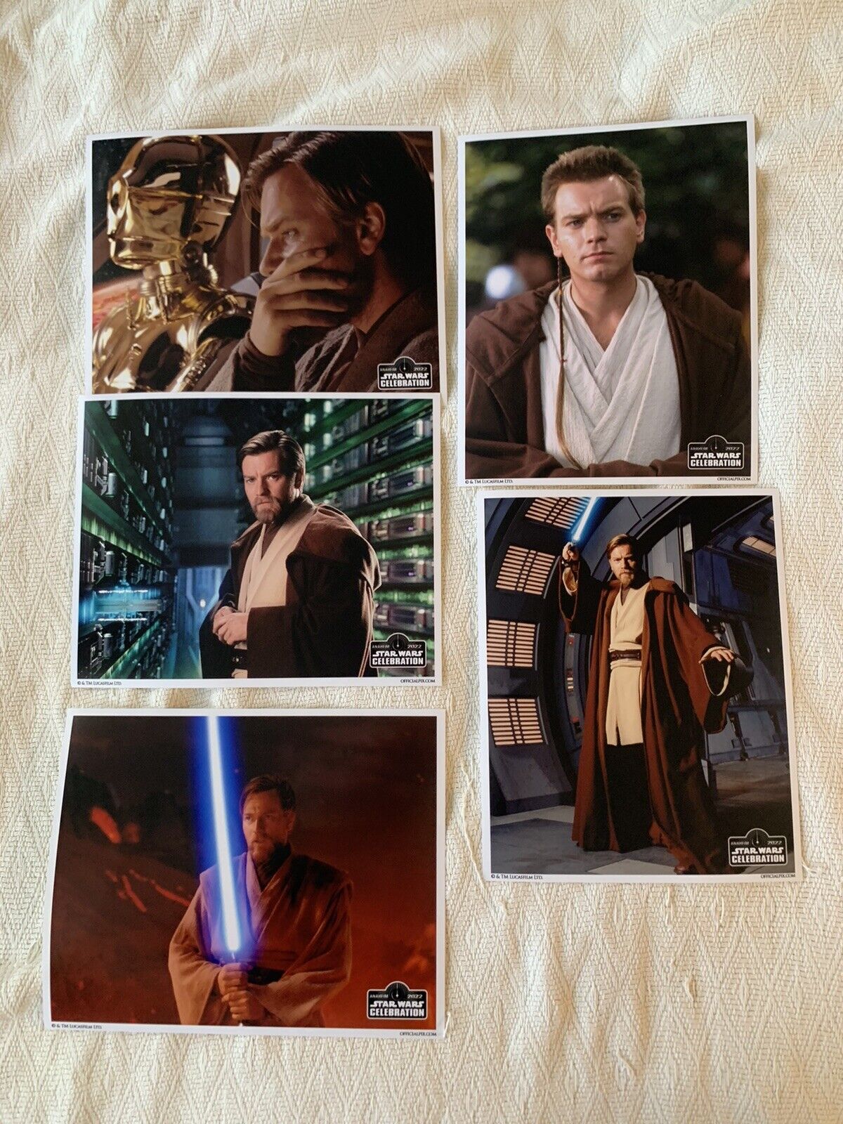 Star wars Celebration Official Pix Obi-Wan Kenobi 8X10 Photo Lot Unsigned