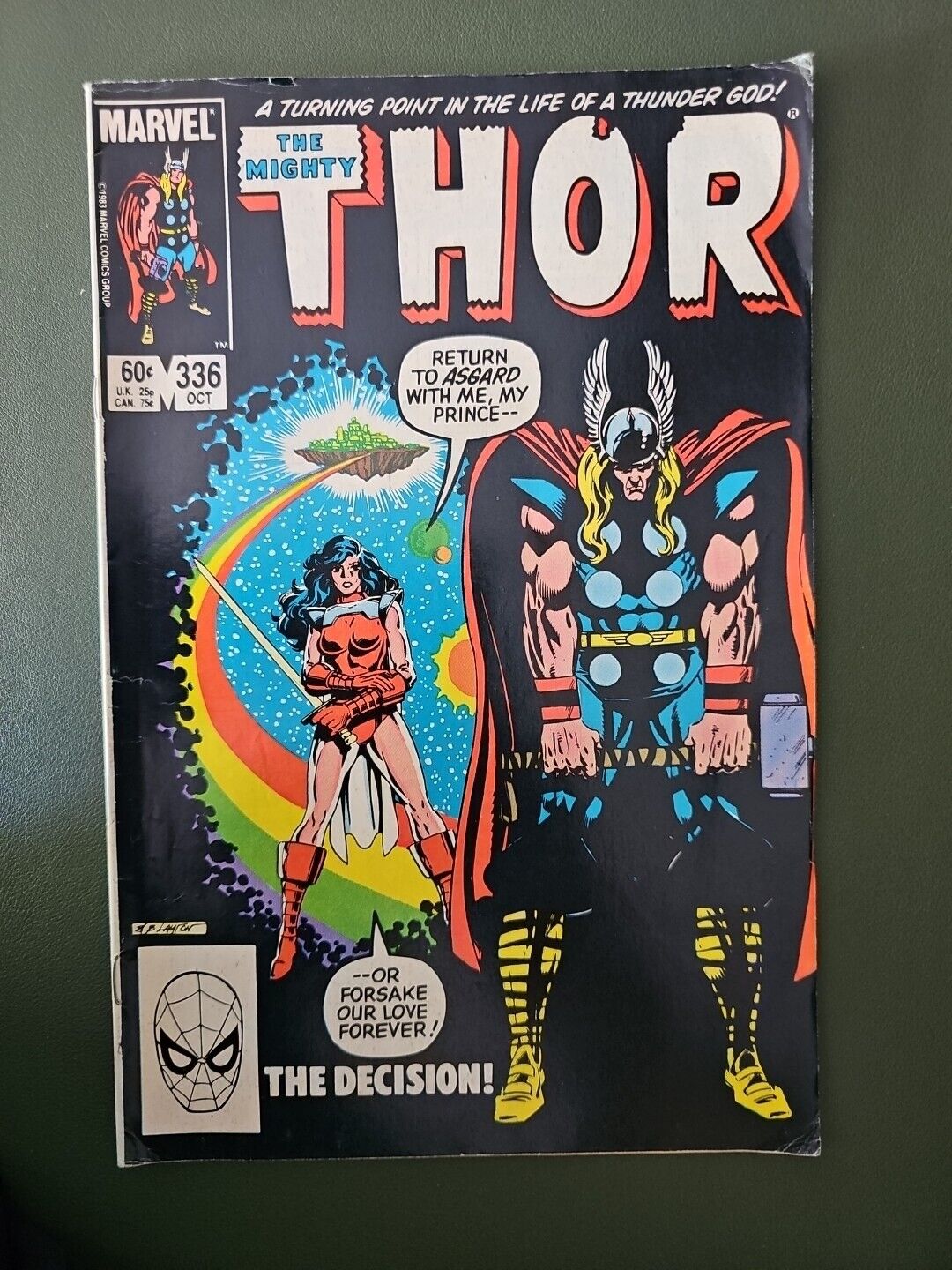 Mighty Thor 336 . marvel bronze age 1983