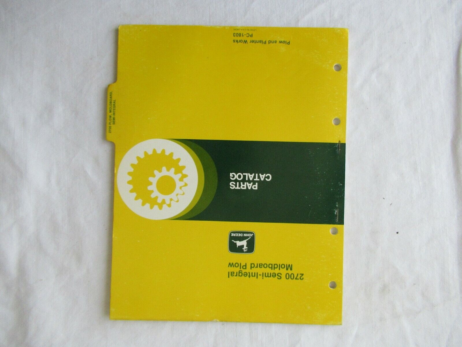 1980 John Deere 2700 moldboard plow parts catalog manual PC-1803