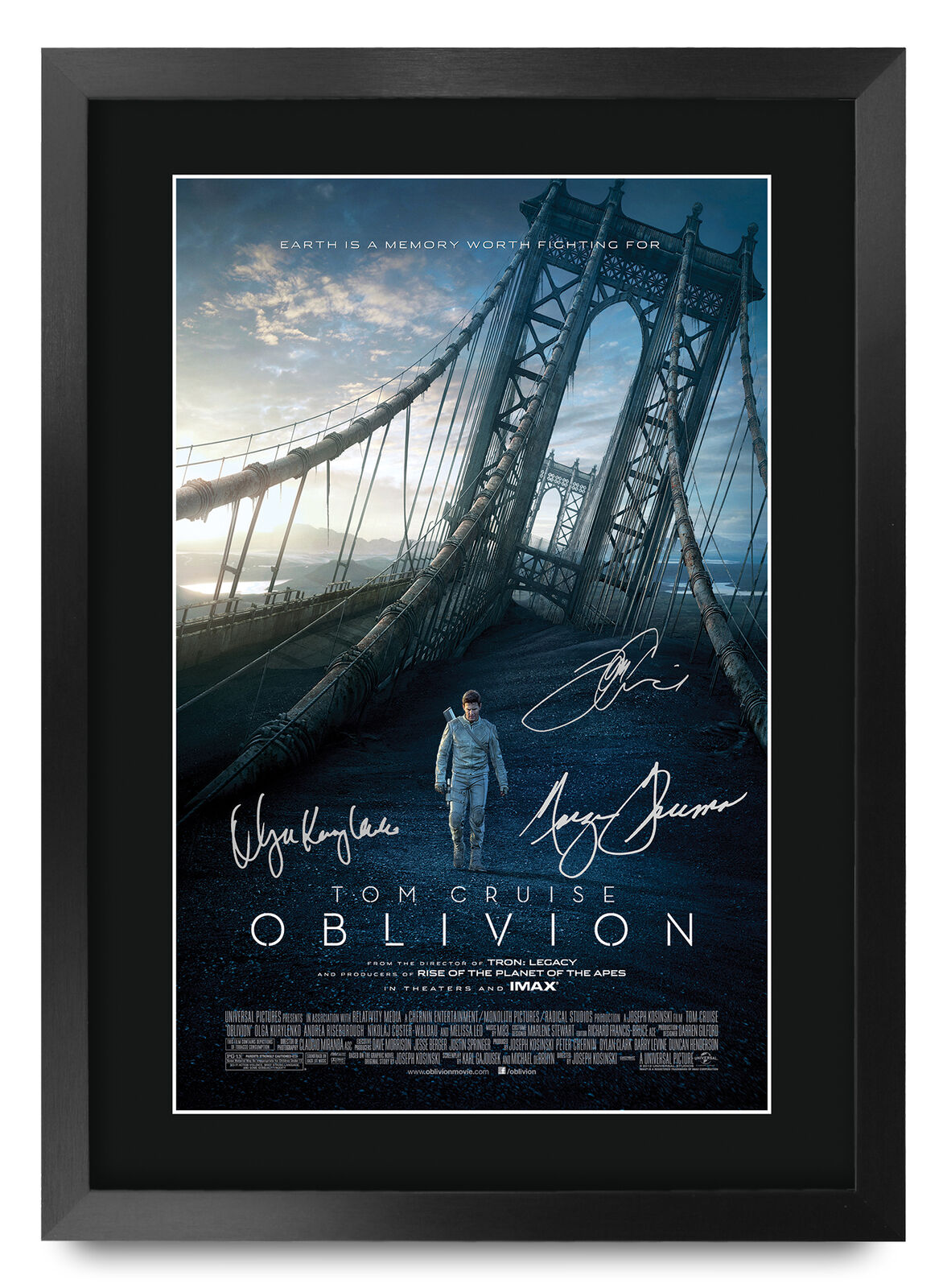 Oblivion Tom Cruise Cool Gift Idea Printed A3 Framed Poster Signed for Movie Fan