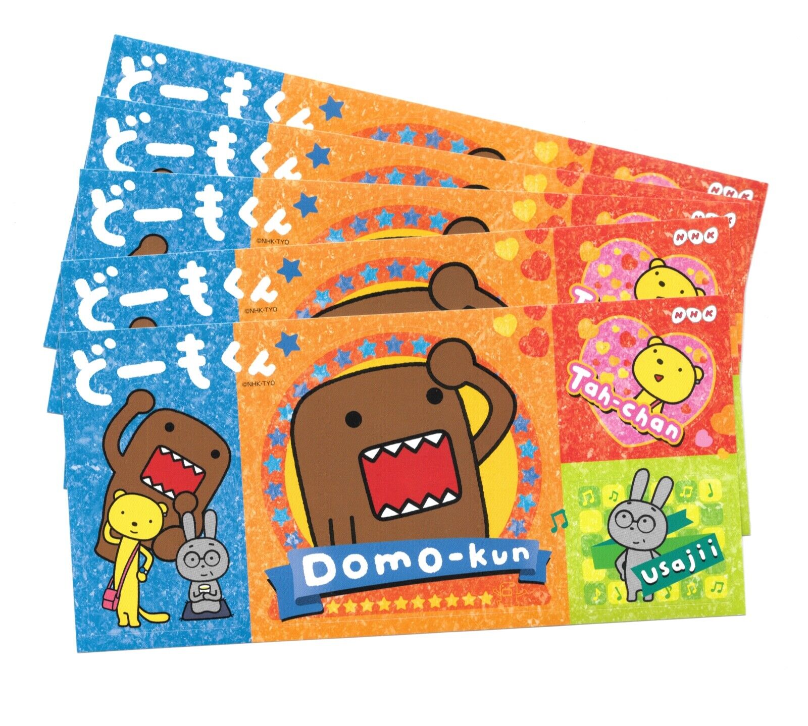 Domo Kun Sticker Sheet Rare 2018 Japan NHK Kawaii Collectible Usaji Tashanna