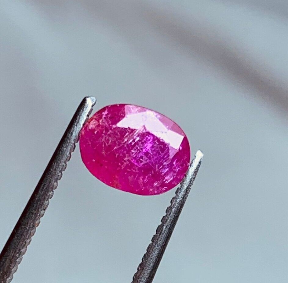 1.05Ct Beautiful Natural Color Ruby Faceted from Afghanistan 
