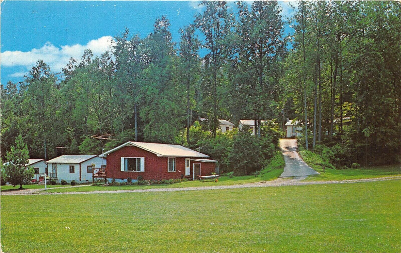 Franklin North Carolina 1977 Postcard Sleepy Hollow Cottages in Cowee Valley 