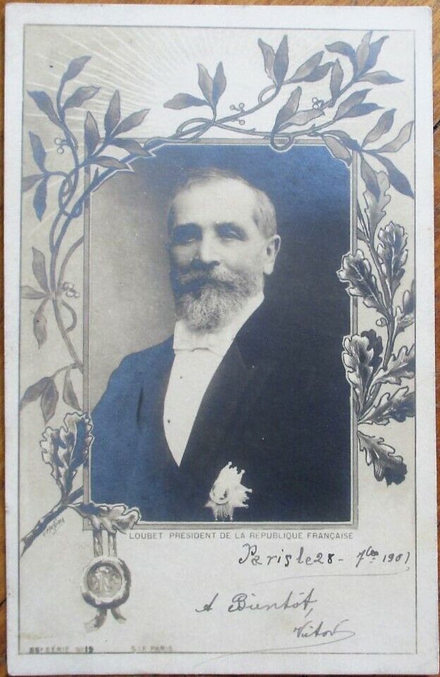 Émile François Loubet 1901 Realphoto Postcard: President Republique Francaise