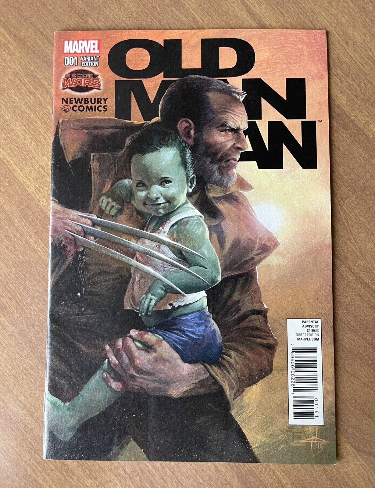 Old Man Logan #1 Newbury Comics Variant Cover Wolverine Baby Hulk
