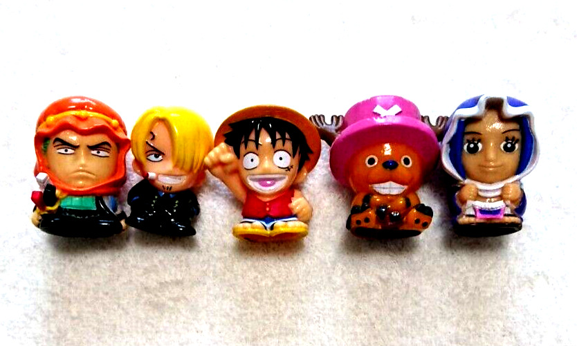 One Piece Finger Puppet Luffy Chopper Sanji Zoro Vivi 5pcs Set from Japan