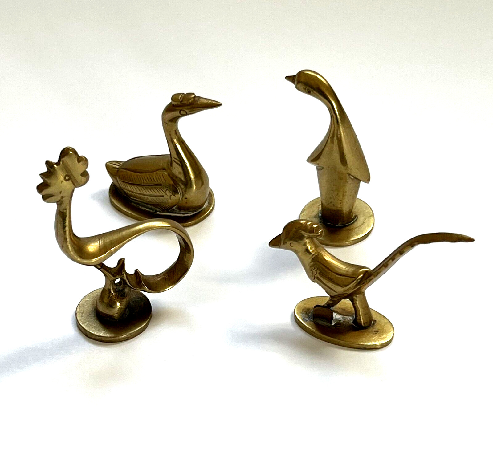 Vintage Small Chinese Brass Animals. Lot of 4