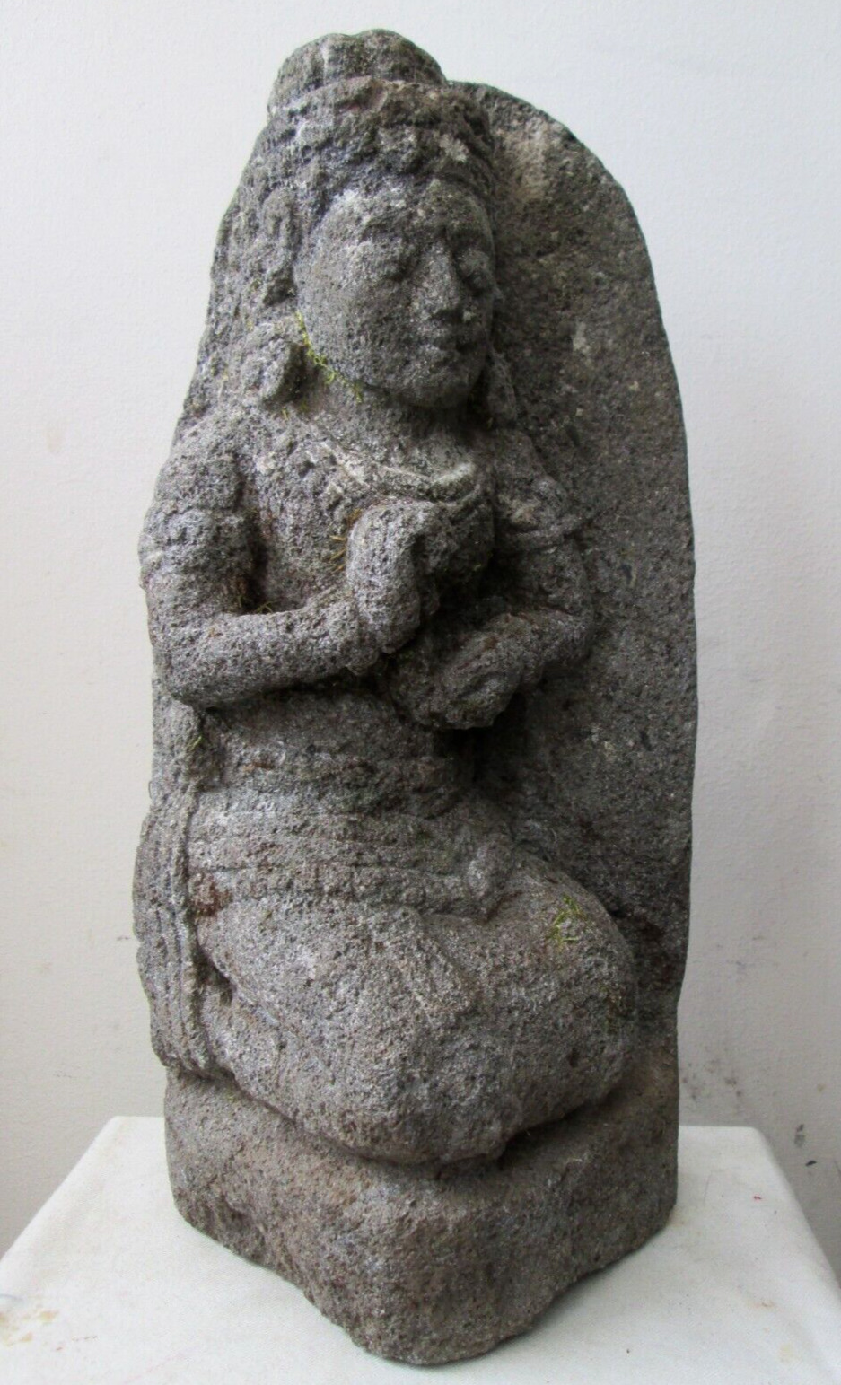 Antique 15th century INDONESIAN Hindu Java MAJAPAHIT Stone Female Buddha DEITY