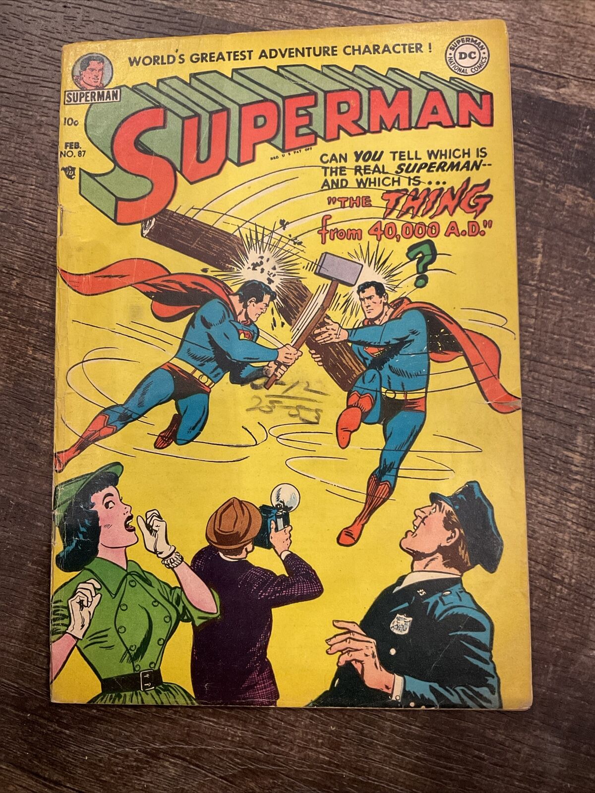 Superman #87 Feb 1954 Golden Age Thing from 4000 AD & Prankster GLOSSY NICE
