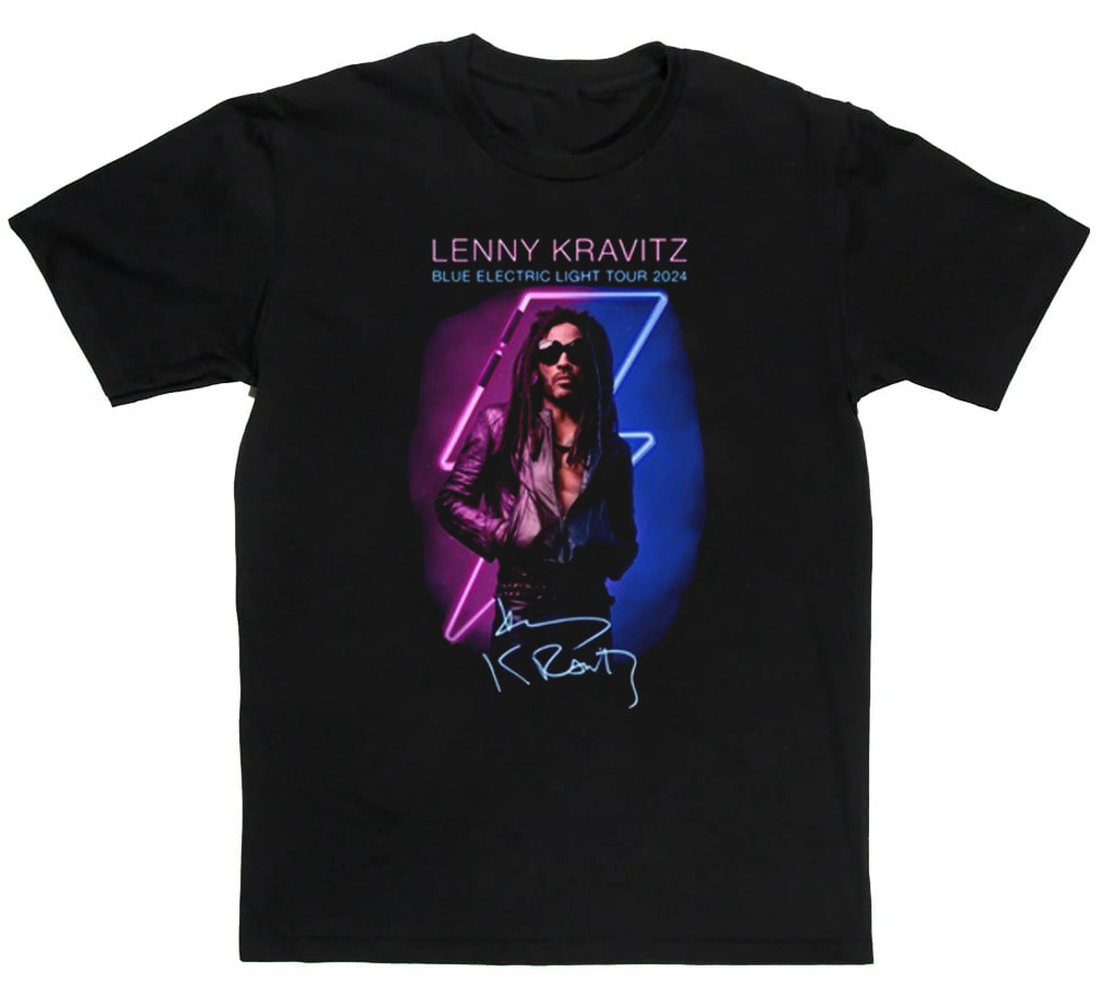 Lenny Kravitz Blue Electric Light Tour 2024 Shirt C078