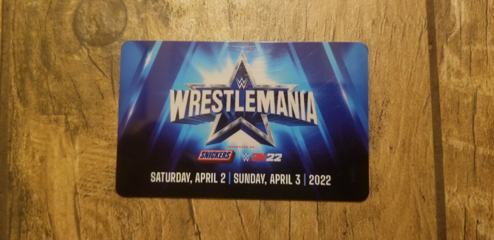 2022 OFFICIAL WWE WRESTLEMANIA HOST HOTEL ROOM KEY Only Issued to Wrestlers 