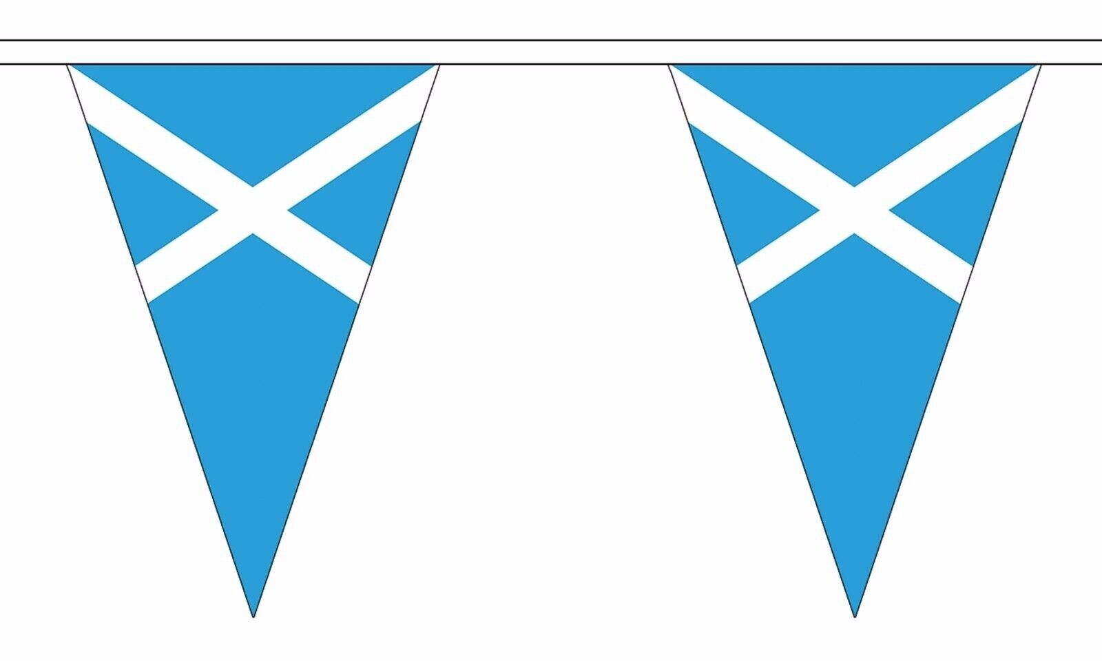 10 Metre\'s Euro 2024 Scotland Sky Blue Triangle Flag Party Bunting Banner