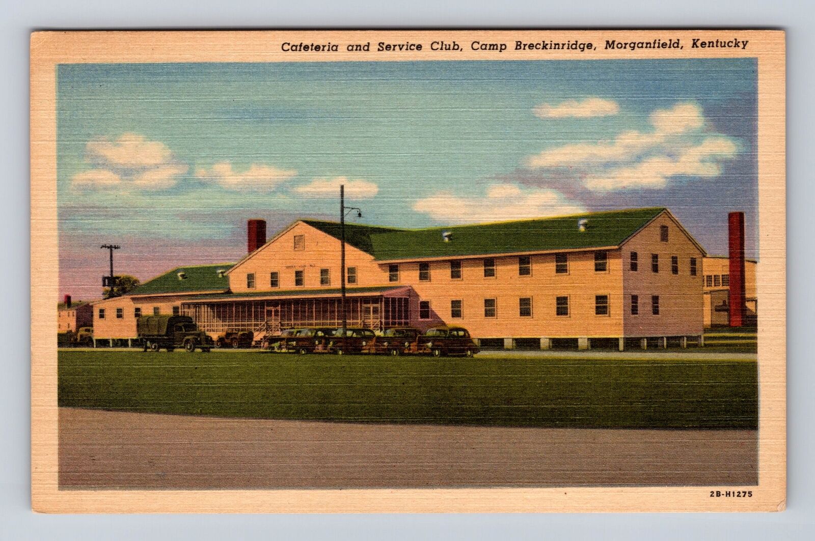 Morganfield KY-Kentucky, Cafeteria Service Club, Breckinridge, Vintage Postcard