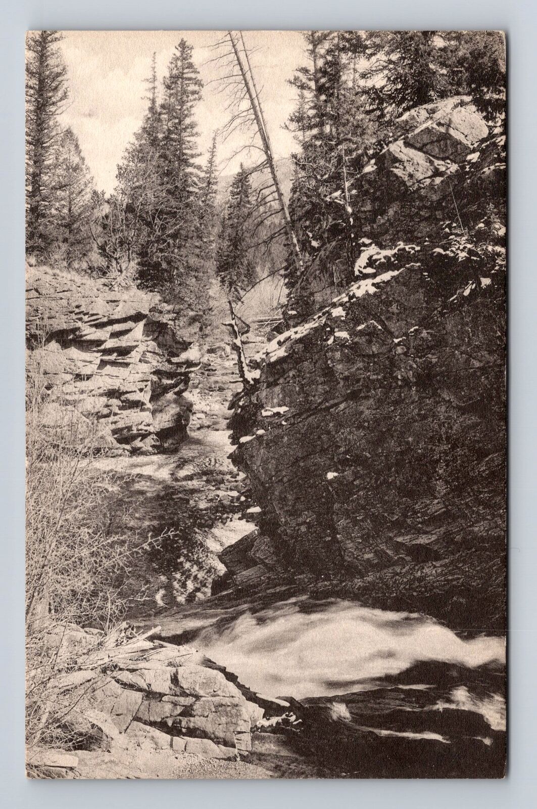 Leadville CO-Colorado, Looking Down Stream, Twin Lakes, Vintage Postcard