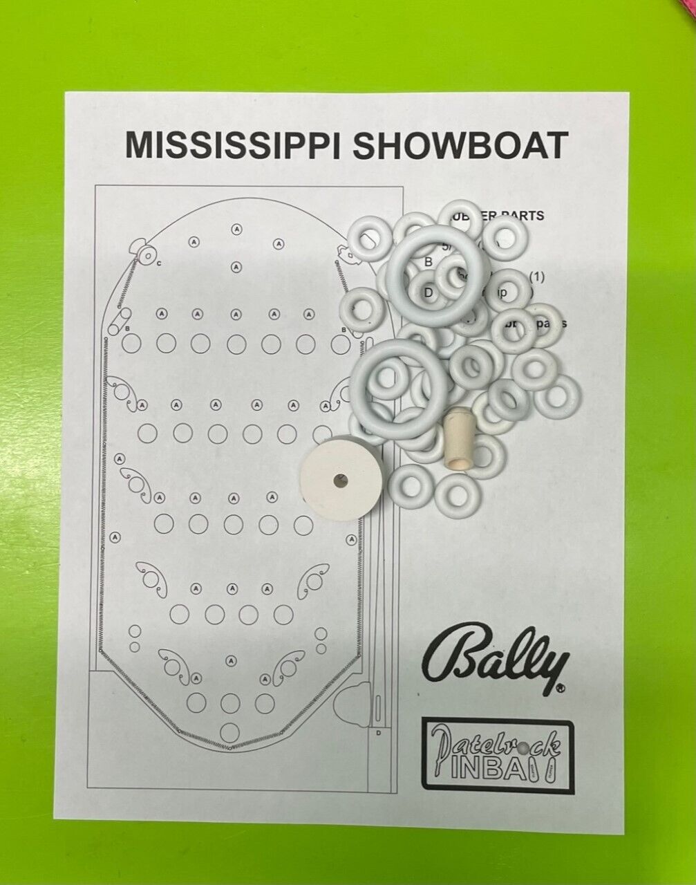 Bally Mississippi Showboat pinball / bingo rubber ring kit