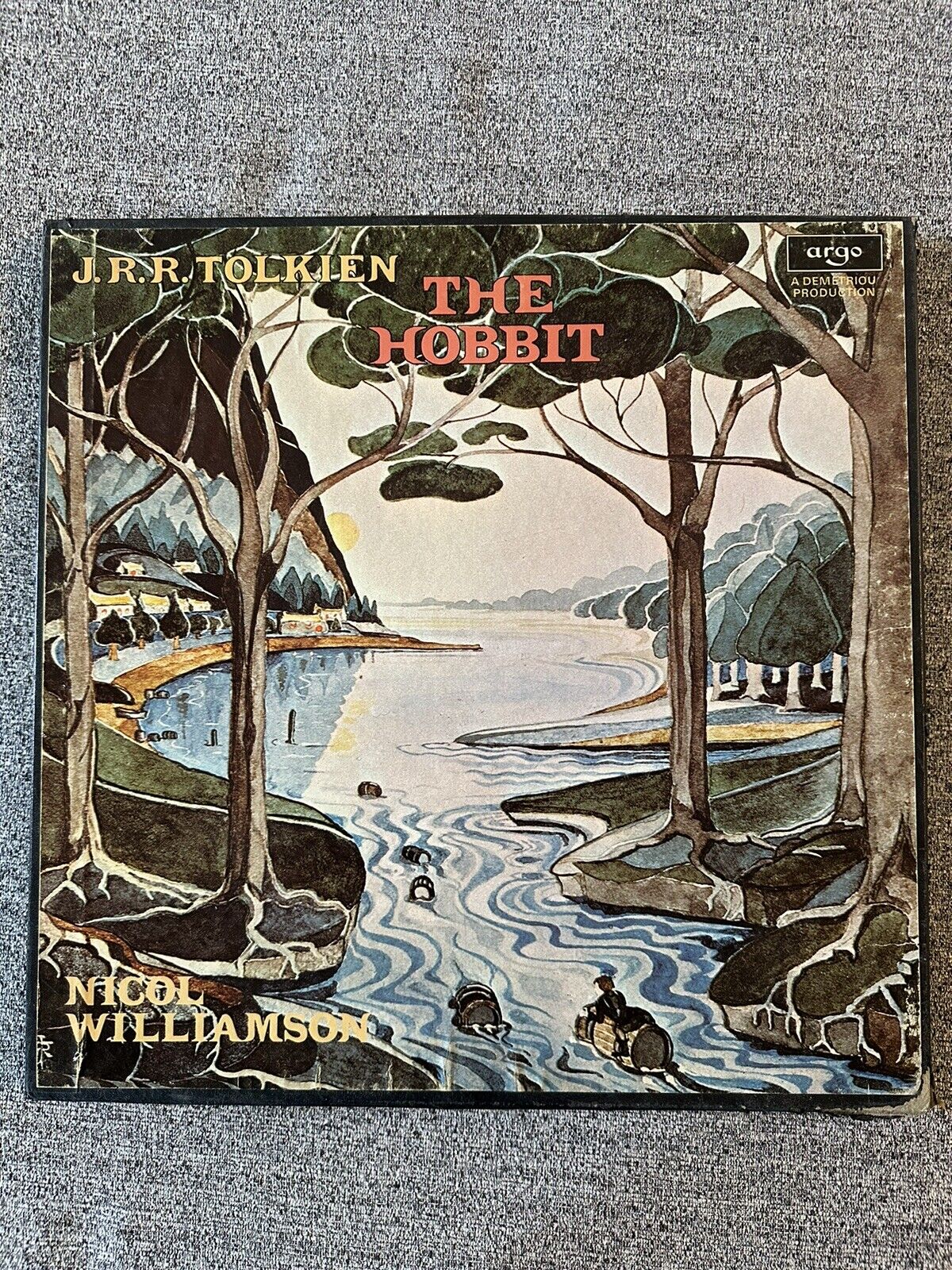 JRR Tolkien The Hobbit 1974 4 LP Record Box Set Argo Nicol Williamson