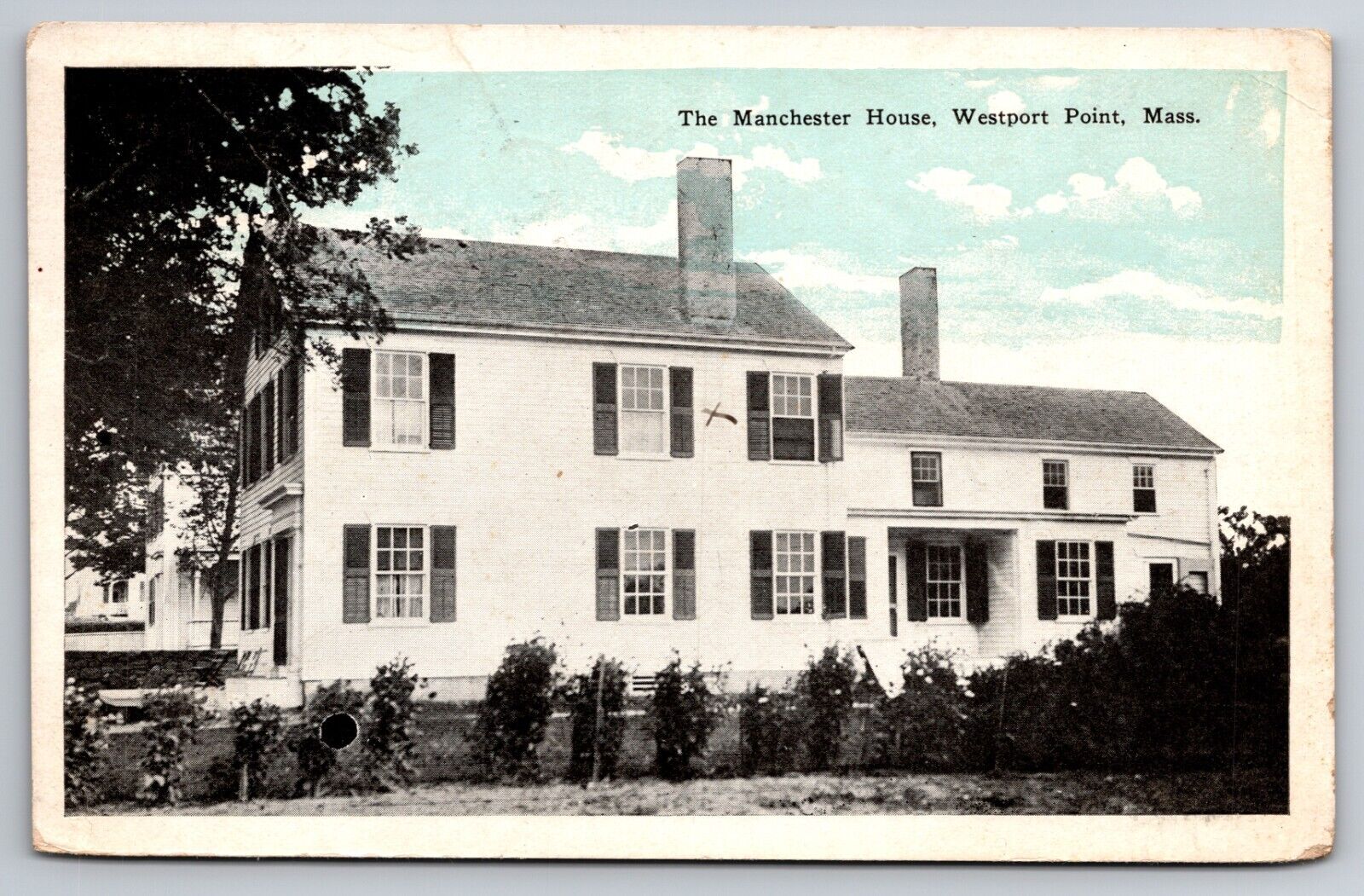The Manchester House Westport Point Massachusetts MA 1925 Postcard