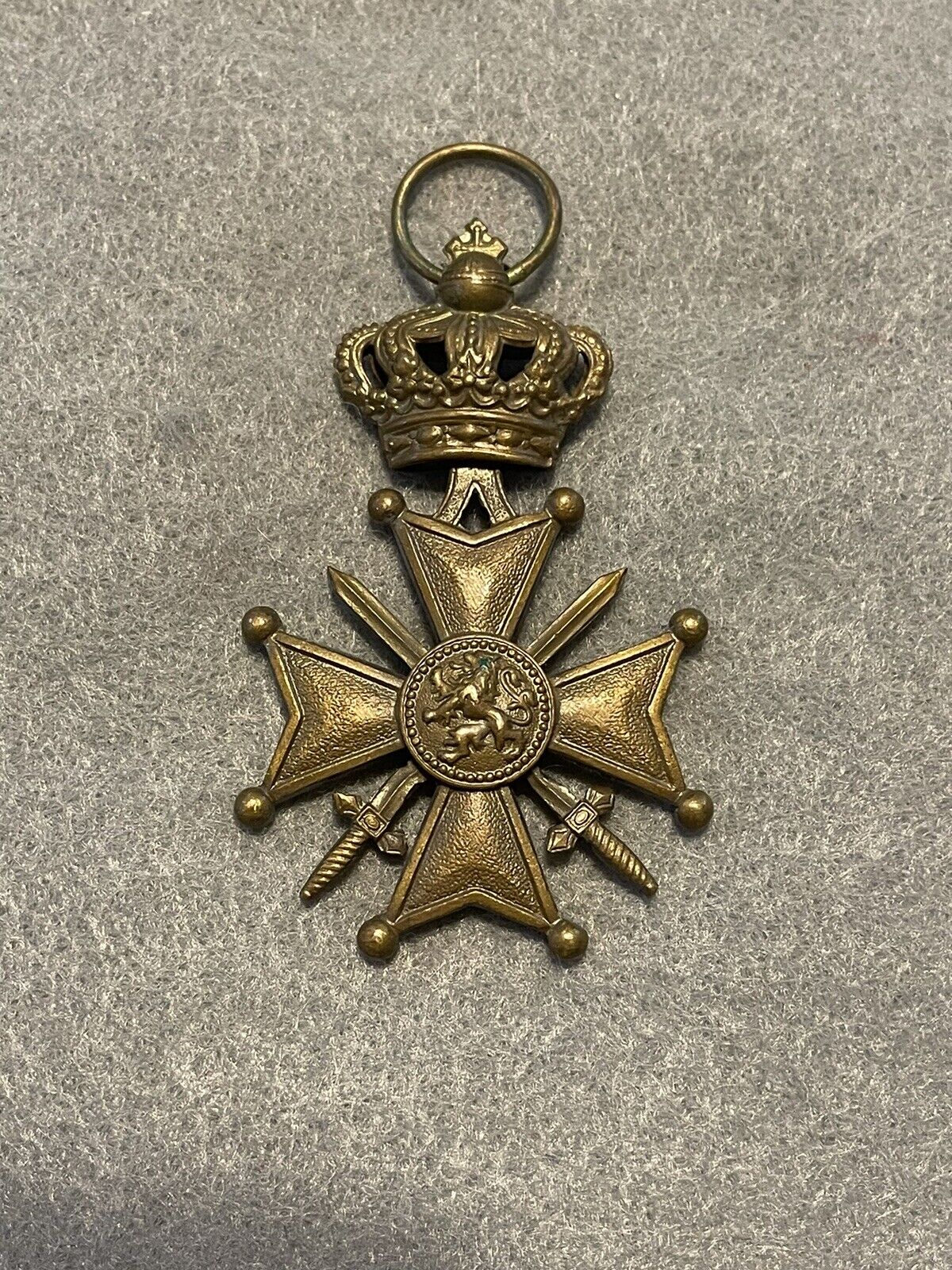 WW1 Belgian Cross of War Croix de Guerre 1914-1918 Medal Pin/Badge/Award