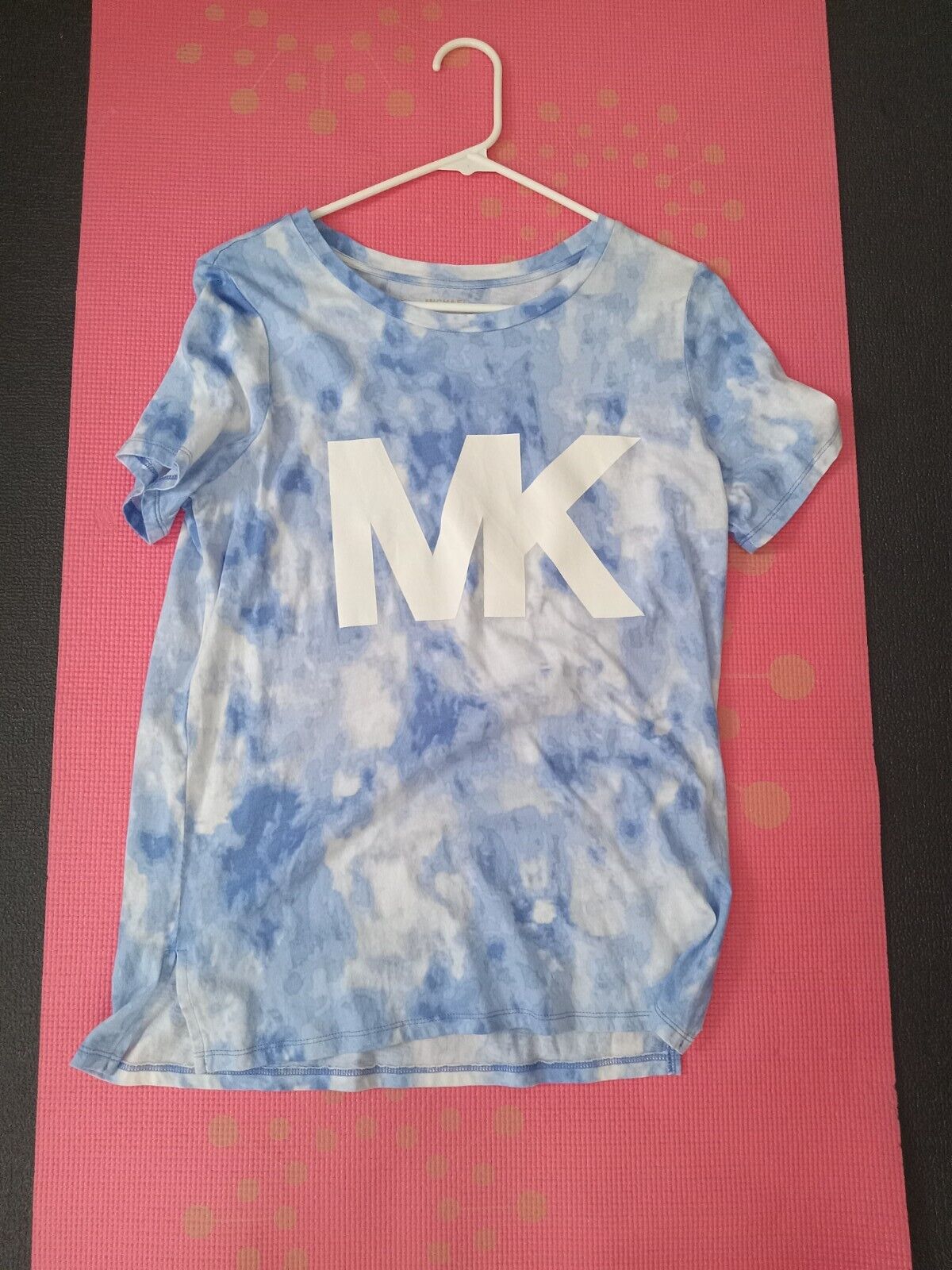Michael Kors Blue Tie Dye MK Logo T-Shirt Women\'s  Size M